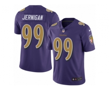 Youth Nike Baltimore Ravens #99 Timmy Jernigan Limited Purple Rush NFL Jersey
