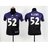 nike youth nfl jerseys baltimore ravens #52 r.lewis purple-grey[nike drift fashion][second version]