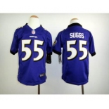 nike youth nfl jerseys baltimore ravens #55 suggs purple[nike]