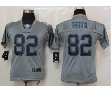 nike youth nfl jerseys baltimore ravens #82 smith grey[nike lights out]