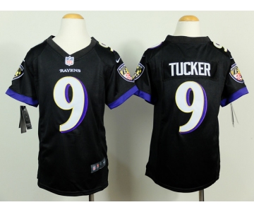 nike youth nfl jerseys baltimore ravens #9 tucker black[nike]