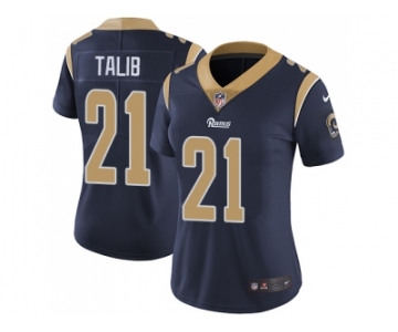 Women Nike Los Angeles Rams #21 Aqib Talib Navy Blue Team Color Stitched NFL Vapor Untouchable Limited Jersey