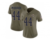 Women Nike Los Angeles Rams #44 Jacob McQuaide Olive Stitched NFL Limited 2017 Salute to Service Jersey
