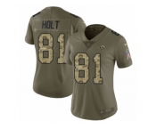 Women Nike Los Angeles Rams #81 Torry Holt Limited Olive Camo 2017 Salute to Service NFL Jersey