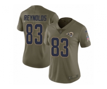 Women Nike Los Angeles Rams #83 Josh Reynolds Limited Olive 2017 Salute to Service NFL Jersey
