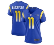 Women's Los Angeles Rams #11 Jimmy Garoppolo Royal Stitched Game Jersey Women's Los Angeles Rams #11 Jimmy Garoppolo Royal Stitched Game Jersey