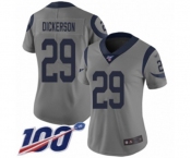Women's Los Angeles Rams #29 Eric Dickerson Limited Gray Inverted Legend 100th Season Football Jersey