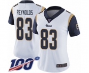 Women's Los Angeles Rams #83 Josh Reynolds White Vapor Untouchable Limited Player 100th Season Football Jersey