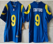 Women's Los Angeles Rams #9 Matthew Stafford Limited Blue FUSE Vapor Jersey