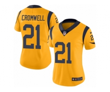 Women's Nike Los Angeles Rams #21 Nolan Cromwell Limited Gold Rush NFL Jersey
