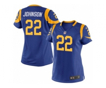 Women's Nike Los Angeles Rams #22 Trumaine Johnson Royal Blue Alternate Stitched NFL Jersey