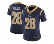 Women's Nike Los Angeles Rams #28 Marshall Faulk Vapor Untouchable Limited Navy Blue Team Color NFL Jersey
