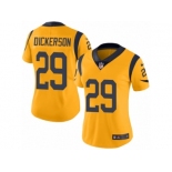 Women's Nike Los Angeles Rams #29 Eric Dickerson Limited Gold Rush NFL Jersey