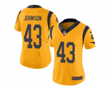 Women's Nike Los Angeles Rams #43 John Johnson Limited Gold Rush NFL Jersey