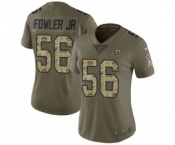 Women's Nike Los Angeles Rams #56 Dante Fowler Jr Limited Olive Camo 2017 Salute to Service NFL Jersey