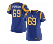 Women's Nike Los Angeles Rams #69 Cody Wichmann Limited Royal Blue Alternate NFL Jersey