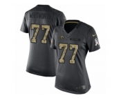 Women's Nike Los Angeles Rams #77 Andrew Whitworth Limited Black 2016 Salute to Service NFL Jersey