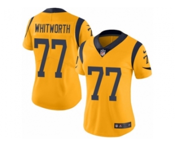 Women's Nike Los Angeles Rams #77 Andrew Whitworth Limited Gold Rush NFL Jersey