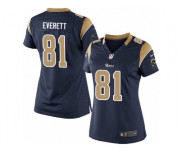Women's Nike Los Angeles Rams #81 Gerald Everett Limited Navy Blue Team Color NFL Jersey