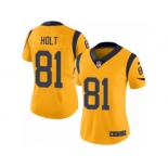 Women's Nike Los Angeles Rams #81 Torry Holt Limited Gold Rush NFL Jersey