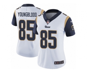 Women's Nike Los Angeles Rams #85 Jack Youngblood Vapor Untouchable Limited White NFL Jersey