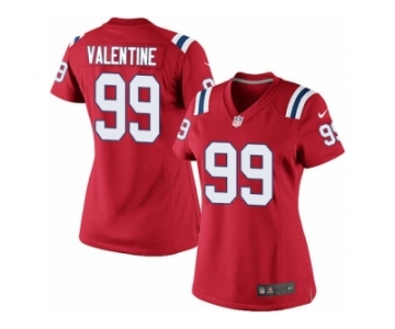 Women's Nike New England Patriots #99 Vincent Valentine Limited Red Alternate NFL Jersey