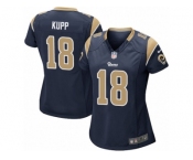 Women's Rams #18 Cooper Kupp Navy Blue Team Color Stitched NFL Elite Jersey