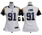 nike women nfl jerseys st. louis rams #91 long white[nike]