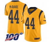 Youth Los Angeles Rams #44 Jacob McQuaide Limited Gold Rush Vapor Untouchable 100th Season Football Jersey