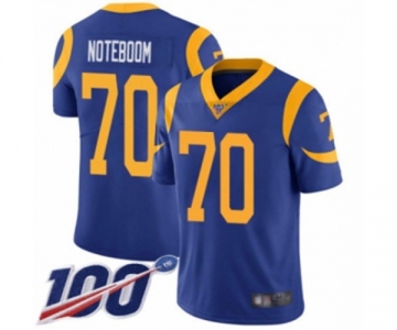 Youth Los Angeles Rams #70 Joseph Noteboom Royal Blue Alternate Vapor Untouchable Limited Player 100th Season Football Jersey