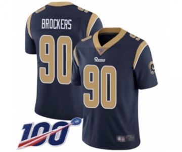 Youth Los Angeles Rams #90 Michael Brockers Navy Blue Team Color Vapor Untouchable Limited Player 100th Season Football Jersey