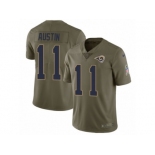 Youth Nike Los Angeles Rams #11 Tavon Austin Limited Olive 2017 Salute to Service NFL Jersey