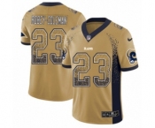 Youth Nike Los Angeles Rams #23 Nickell Robey-Coleman Limited Gold Rush Drift Fashion NFL Jersey