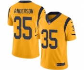 Youth Nike Los Angeles Rams #35 C.J. Anderson Limited Gold Rush Vapor Untouchable NFL Jersey