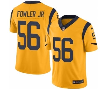 Youth Nike Los Angeles Rams #56 Dante Fowler Jr Limited Gold Rush Vapor Untouchable NFL Jersey