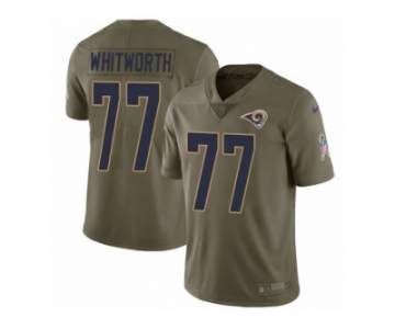 Youth Nike Los Angeles Rams #77 Andrew Whitworth Limited Olive 2017 Salute to Service NFL Jersey