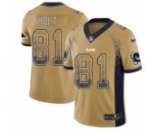 Youth Nike Los Angeles Rams #81 Torry Holt Limited Gold Rush Drift Fashion NFL Jersey