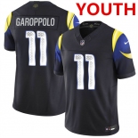 Youth los angeles rams #11 jimmy garoppolo midnight blue 2025 f.u.s.e. “rivalries” vapor limited football stitched jersey Youth los angeles rams #11 jimmy garoppolo midnight blue 2025 f.u.s.e. “rivalries” vapor limited football stitched jersey