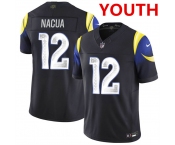 Youth los angeles rams #12 puka nacua midnight blue 2025 f.u.s.e. “rivalries” vapor limited football stitched jersey Youth los angeles rams #12 puka nacua midnight blue 2025 f.u.s.e. “rivalries” vapor limited football stitched jersey