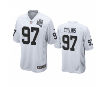 Las Vegas Raiders #97 Maliek Collins White 2020 Inaugural Season Game Jersey