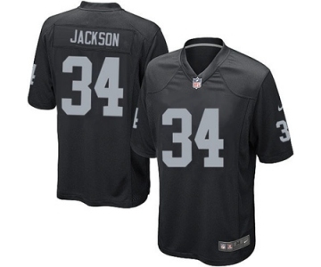 Men's Nike Oakland Raiders #34 Bo Jackson Game Black Team Color NFL Jersey
