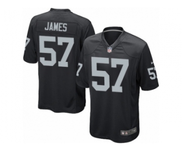 Men's Nike Oakland Raiders #57 Cory James Game Black Team Color NFL Jersey