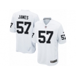 Men's Nike Oakland Raiders #57 Cory James Game White NFL Jersey