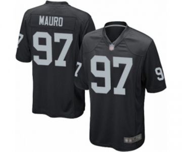 Men's Oakland Raiders #97 Josh Mauro Game Black Team Color Football Jersey