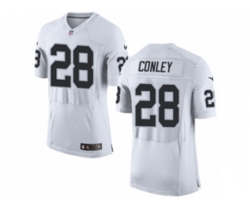 Men's Nike Oakland Raiders #28 Gareon Conley Elite White NFL Jersey