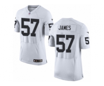 Men's Nike Oakland Raiders #57 Cory James Elite White NFL Jersey