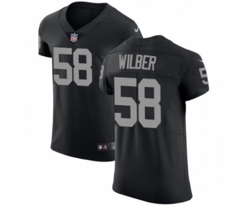 Men's Nike Oakland Raiders #58 Kyle Wilber Black Team Color Vapor Untouchable Elite Player NFL Jersey