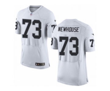 Men's Nike Oakland Raiders #73 Marshall Newhouse Elite White NFL Jersey