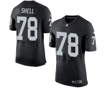 Men's Nike Oakland Raiders #78 Art Shell Elite Black Team Color NFL Jersey