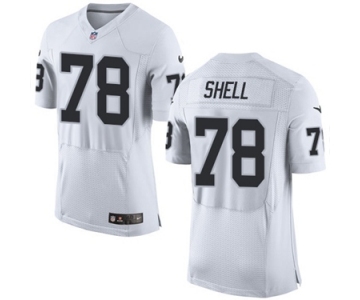 Men's Nike Oakland Raiders #78 Art Shell Elite White NFL Jersey